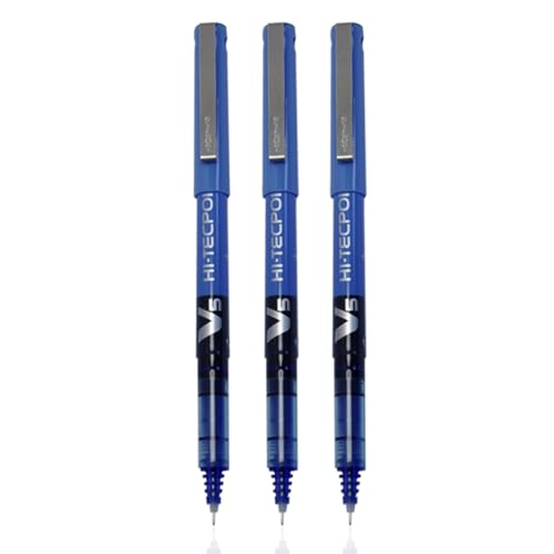 Image of Pilot V5 Liquid Ink Roller Ball Pen -Blue(Pack of 3), (9000014710)