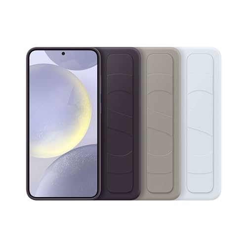 Image of Samsung Galaxy S24 Standing Grip Phone Case, Protective Silicone Cover with Hand Strap, Kickstand, Durable Design, Soft Touch, US Version, EF-GS921CEEGUS, Dark Violet
