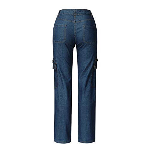 Jean cargo femme jambe droite rétro à nouer pour un look décontracté