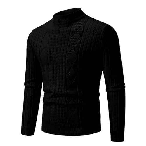 Men's Sweater Half High Neck Knit Pullover Loose Fit Base Layer Casual Top for Men3