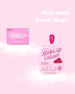 MakeUp Eraser, 7-Day Set, Erase All Makeup With Just Water, Including Waterproof Mascara, Foundation, Lipstick, and More! - Pink