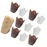 Tofficu 200 Capacillos para Cupcakes de Papel en Forma de Tulipán, Moldes para Muffins Antigrasa, 3 Colores (natural 100 X2, 50, Café 50), para Hornear Pasteles y Fiestas