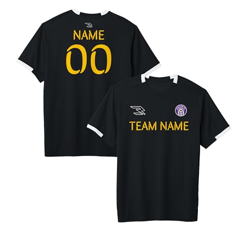Custom Adult & Youth Soccer Jersey x 3BRAND, Unisex, Black/White, Small