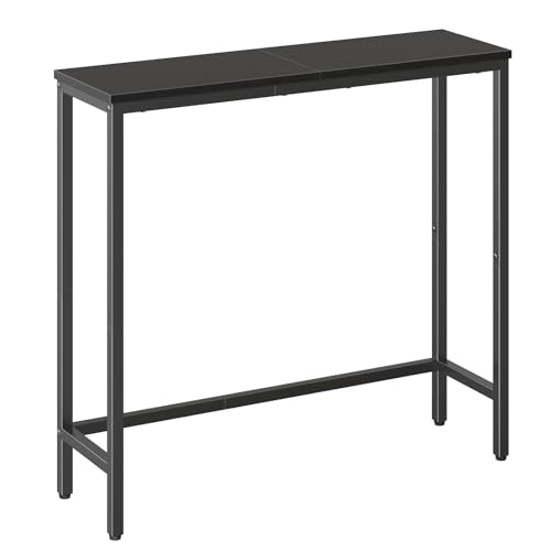 HOOBRO Mesa de Entrada Estrecha, Consola de Entrada, Pequeña Mesa de Exposición, Mesa Auxiliar, Adecuada para Entrada, Negro EBK75XG01
