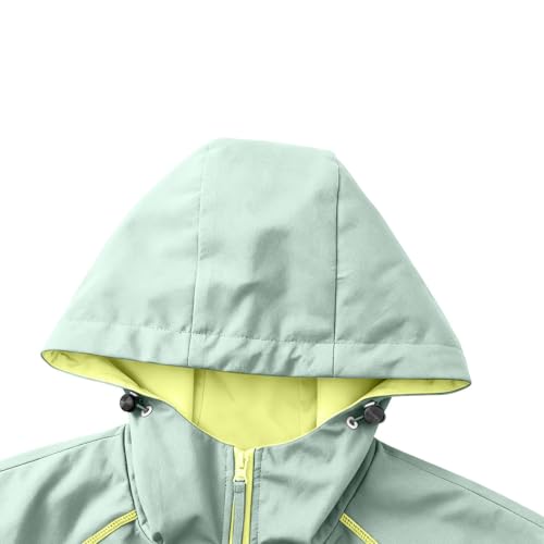 fartey Mens Sports Jacket Waterproof Hooded Windproof Outerwear with Pocket - image 5