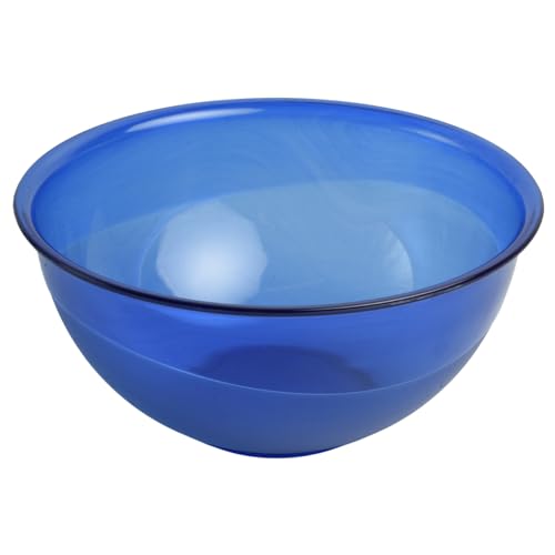 Image of Large Plastic Bowl – BPA-Free, Food-Safe, Durable & Glossy – Ideal for Salads, Fruits, Vegetables, Parties, and Family Meals – Colorful Kitchen Serving Bowl (2, Blue)