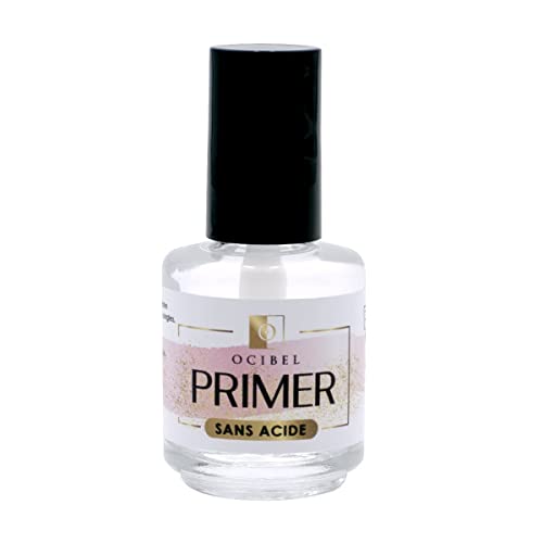 Ocibel – Primer sans acide ongle gel UV. Pour l'adhérence parfaite des manucures en Gel UV, Vernis Semi Permanent, Résine et Faux ongles. Spécialement recommandé pour ongles abîmés, fragiles ou gras
