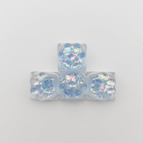 4 Keys Cat Claw Keycaps Transparent Backlight Resin ESC Keycap Replacement for Cherry MX Switch Mechanical Keyboard DIY Decoration