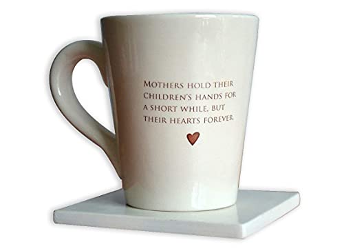 Mother Of The Bride Gift - Ceramic Coffee Mug - Mothers Hold Their Children's Hands For A Short While, But Their Hearts Forever #TOP11