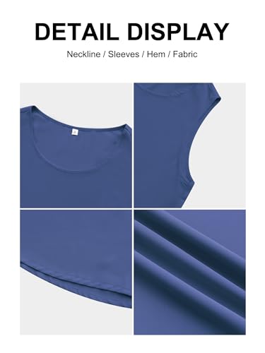 Image of Women's Sleeveless Chiffon Tank Top Business Casual Blouse Tunic Top