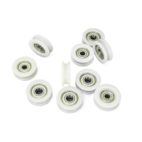 Rouleau de porte coulissante silencieux à rainure en U 6x30x10mm pour un glissement sans effort