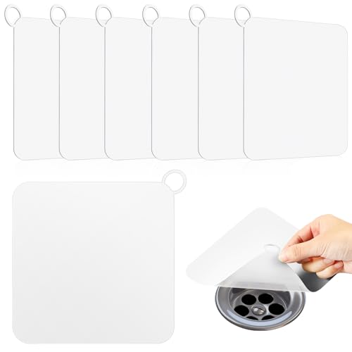 Yinkin 6 Pcs Silicone Drain Covers for Bathtubs and Showers