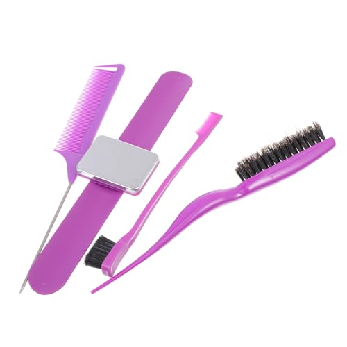 MUSISALY para Sujetar Horquillas de Cabello Kit de 4 Piezas Peine para Teñir y Peinar Color Morado Reutilizable y Fácil de Limpiar Adecuado para Salón de Belleza y Uso Personal