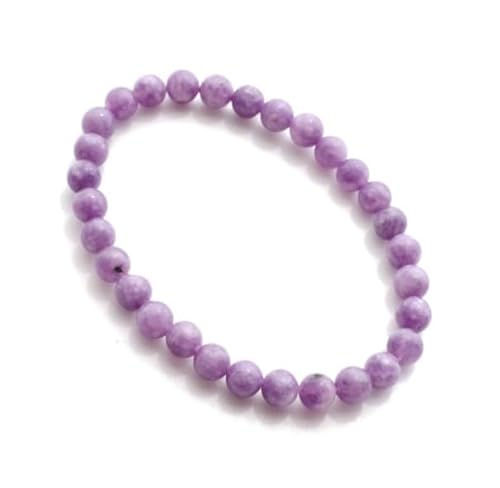 [shylph - シルフ] レピドライト ブレスレット 6mm (Ｍサイズ) ブラジル産 藤紫 変革の石