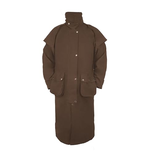 Image of RESISTANCE Premium Oilskin Duster Coat Waterproof Cotton Unisex Cowboy Cowgirl Western Workwear