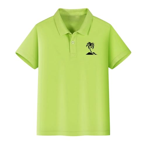 Girls Vibrant Solid Basic Polo Shirt Summer Short Sleeve School Uniform Button Collar Palm Tree Embroidery Clothes4