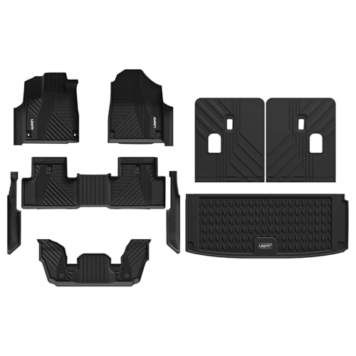 Image of LASFIT Floor Mats & Trunk Mat & Backrest Mats for Acura Mdx 2022-2026 | for 2022-2026 Acura Mdx Full Set Mats, Premium TPE Liners, Custom Laser Fit, Full Edge Coverage, Refined Protection