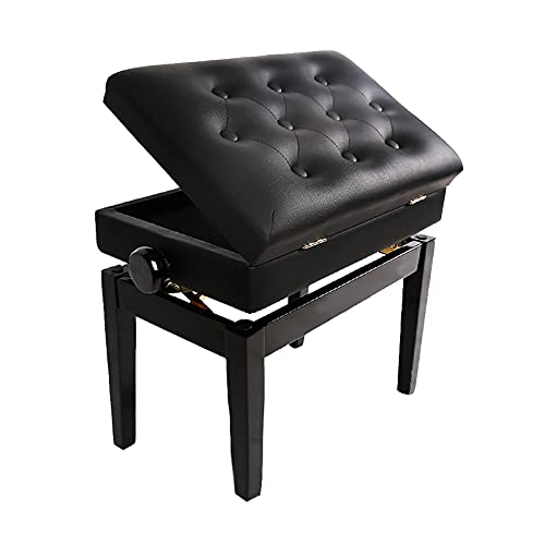 TEmkin Tabouret de Piano Banc de Piano de Luxe avec Compartiment de Rangement Siège Solo avec Coussin étanche Construction en Bois Dur Massif, Pied Droit - Les Beatles, Paul McCartney, John Lennon, RIngo Starr, George Harrison TEmkin Tabouret de Piano Banc de Piano de Luxe avec Compartiment de Rangement Siège Solo avec Coussin étanche Construction en Bois Dur Massif, Pied Droit