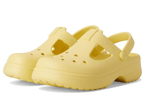 Crocs Unisex's Classic Mary Jane Clogs (Little Kid/Big Kid) Daylily 1 Medium