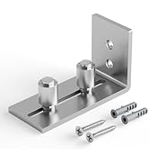 TOPCCJHHD Barn Door Floor Guide Stainless Steel Sliding Door Bottom Guides Wall Mount Adjustable ...