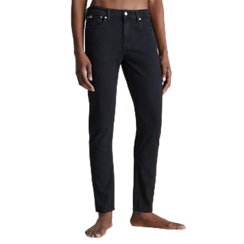 Calvin Klein Jeans Mens Slim Taper, Denim Black, 32