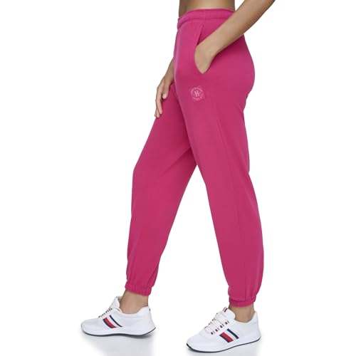Tommy Hilfiger Calça jogger feminina de lã macia com bolsos, Oxicoco, PP