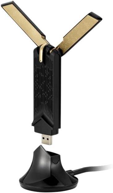 ASUS only ASUS USB-AX56 Dual Band AX1800 USB WiFi Adapter, IEEE 802.11a/b/g, 802.11n/ac/ax, 1201Mbps+574Mbps, 2.4 GHz & 5 GHz