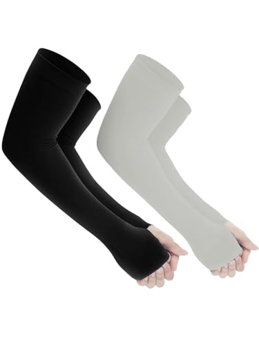 Image of Yuneek Arm Sleeves For Men & Women UV Sun Protection, UPF 50 Cool Arm Hand Cover Unisex For Bike ride,Golf,cricket,cycling,yoga,gym Sports