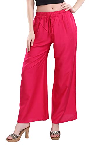 Image of TRASA Women's and Girls Cotton Reyon Regular Fit Palazzo Pants - Available Size - L, XL, 2XL, 3XL