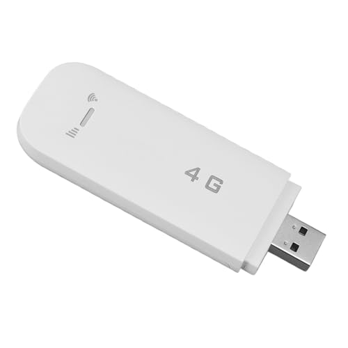 Image of 4G LTE USB Portable WiFi Router with SIM Card Slot, Plug and Play Mobile Hotspot Dongle Supporting 10 Devices, WPA2 Encrypted Internet Access for Travel RV Laptop Tablet Smartphone (White)