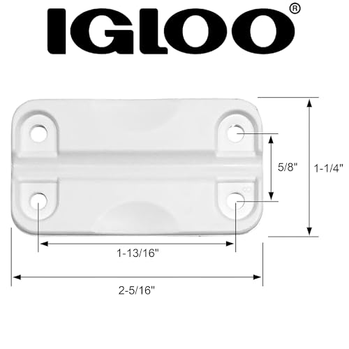 Igloo 24012 Plastic Hinges for Ice Chests (1-Pair), White, Standard Size, Contain UV Inhibitors - image 3