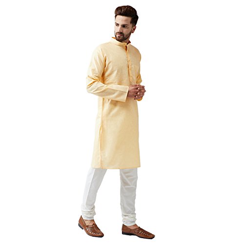 Image of SOJANYA (Since 1958, Men's Silk Blend Grey Kurta Pyjama & Silk Blend Jacket Combo