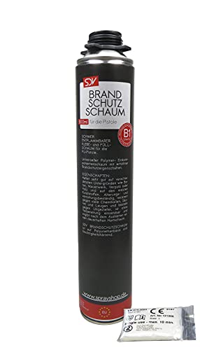 SDV Chemie Brandschutzschaum 1x 800ml Brandstoffklasse B1 schwer entflammbar Pistolenschaum Füllschaum Dämmschaum Bauschaum Cover