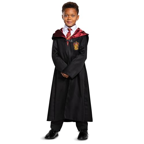 Disguise Harry Potter Gryffindor Robe, Official Wizarding World Costume Robes, Classic Kids Size Dress Up Accessory, Child Size Small (4-6), Black & Red