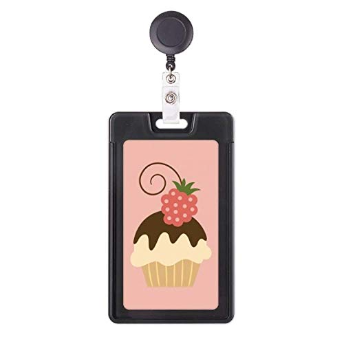 Porte-badge rétractable fraise et chocolat antichoc de bureau