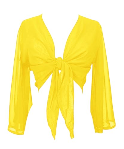 Image of Indian Trendy Women's Flair Wrap Tie Top Chiffon Choli Blouse Belly Dance Gypsy Bolero Shrugs Cardigan