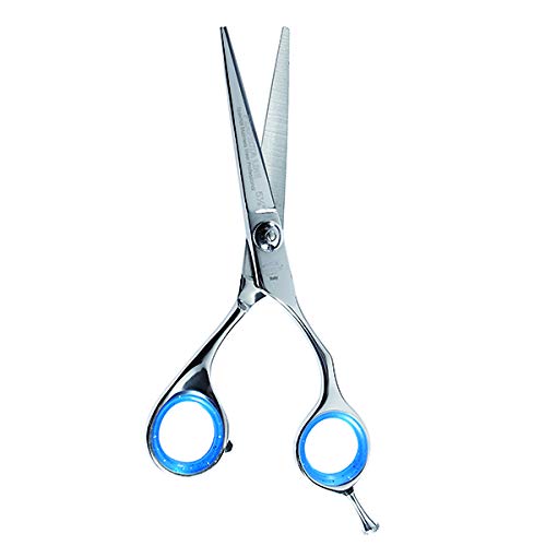 HENBOR Professional"Perfecta Line" 440C Japanese Ice Tempered Steel Hair Shears Extremely Sharp Blades Durable with Smooth Motion & Fine Cut Barber Scissors 5.5 inch Handcrafted in Italy