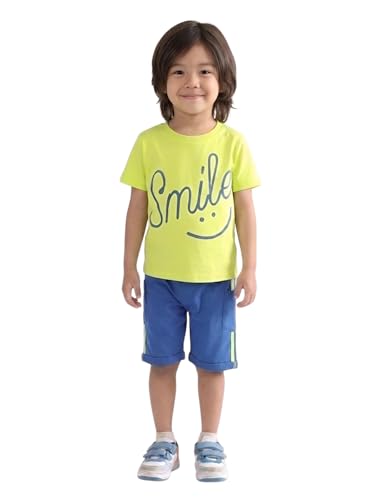 Image of POLKA TOTS 100% Pure Cotton T-Shirt and Shorts Combo For Boys | Summer Dress & Beach Wear for Boys and Toddlers | Breathable Premium Fabric Co-Ord Set Kids | Relaxed Fit Casual Summer Outfit for Kids