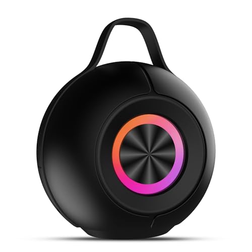 Image of Groove Beatz 10W Portable Speaker with TWS Function, up to 6Hrs Playback, RGB, Deep Bass, Bluetooth 5.4, Type C Charging, Multi-Compatible Connections - Onyx