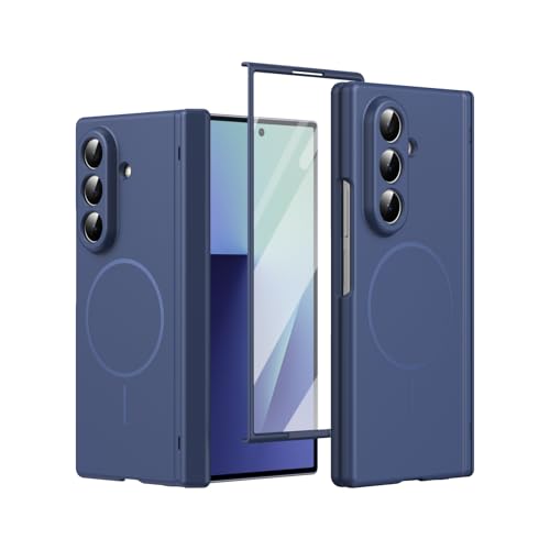 Etui ochronne do Samsung Galaxy Z Fold8 Ultra, składane etui ochronne z ochroną zawiasów, kompatybilne z przyłączem ładowania Mag-Safe, silikonowe etui do Samsung Z Fold 8 Ultra-Blau