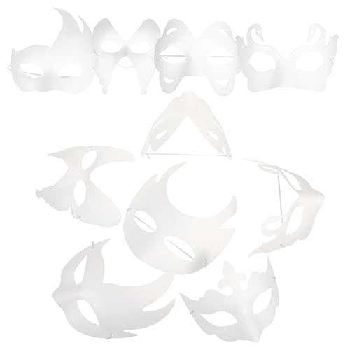 BCOATH 12pcs Diy Paper Masks Blank Masquerade Masks for Adults Women Party Patterns