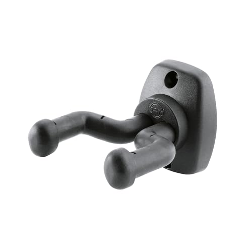 K&M Soporte de pared para guitarra, color negro (16250.000.55)