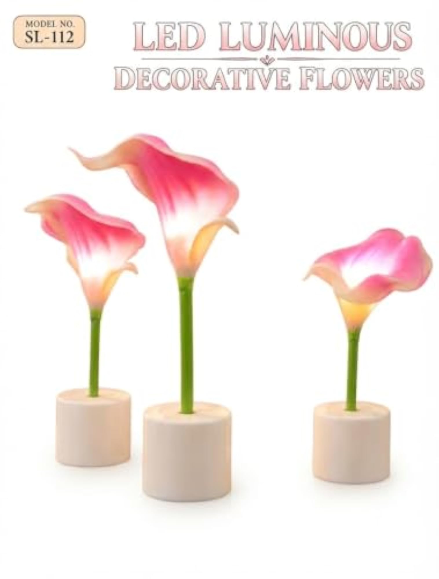 8 Inch LED Luminous Decorative Flowers