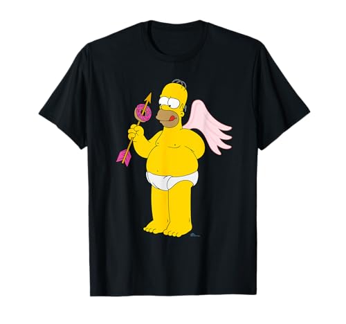 The Simpsons Homer Simpson Cupid Donut Arrow Valentine’s Day Camiseta