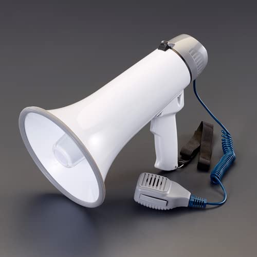 エスコ (Esco) メガホン サイレン・ホイッスル音付/ショルダー型 20W EA916X-65