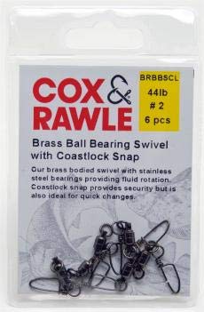 Cox & Rawle Brass Ball Bearing Swivel With Coastlock Snap - 0 — image 1