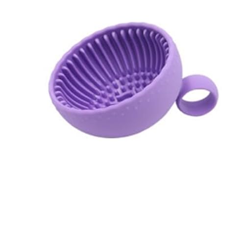 Makeup Brush Cleaning Pad, Silicone Makeup Brush for Dishwashing, Portable Cleaning Pad for Girls. (Purple) image 2