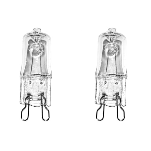 (2)-Pack Compatible Replacement G9 Bulb for Microwave Kitchenaid W10208564 Baseless Lamp 25W