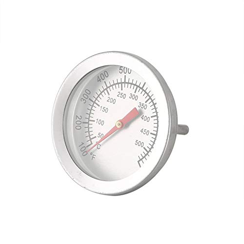 Goldyqin Stainless Steel BBQ Barbecue Smoker Grill Thermometer Temperature Gauge - Silver
