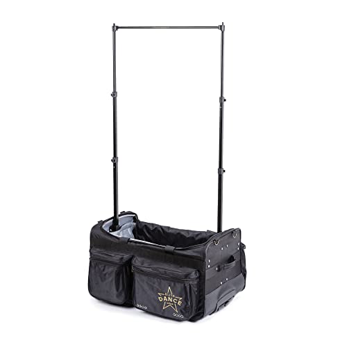 Professional Garment Duffel Bag for Dancer, 28 Inch Dance Bag with Garment Rack and Wheels for Competition, Foldable, Water Resistant Premium Exterior Nylon Fabric